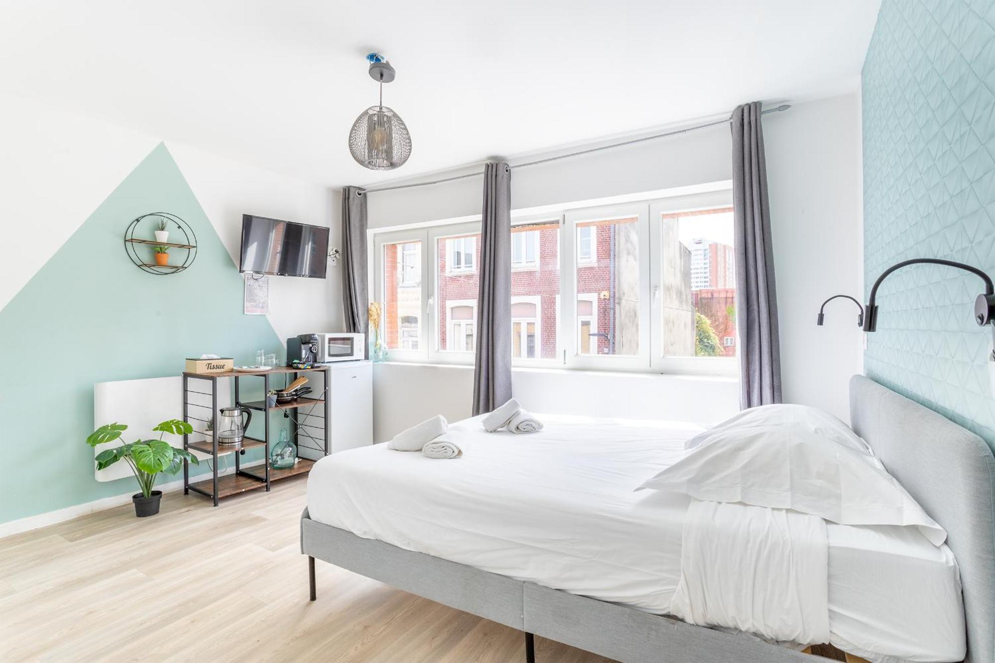 S&K Suite Grande Rue Roubaix - Chambre Spacieuse Et Sdb Privee - Netflix Et Cuisine מראה חיצוני תמונה