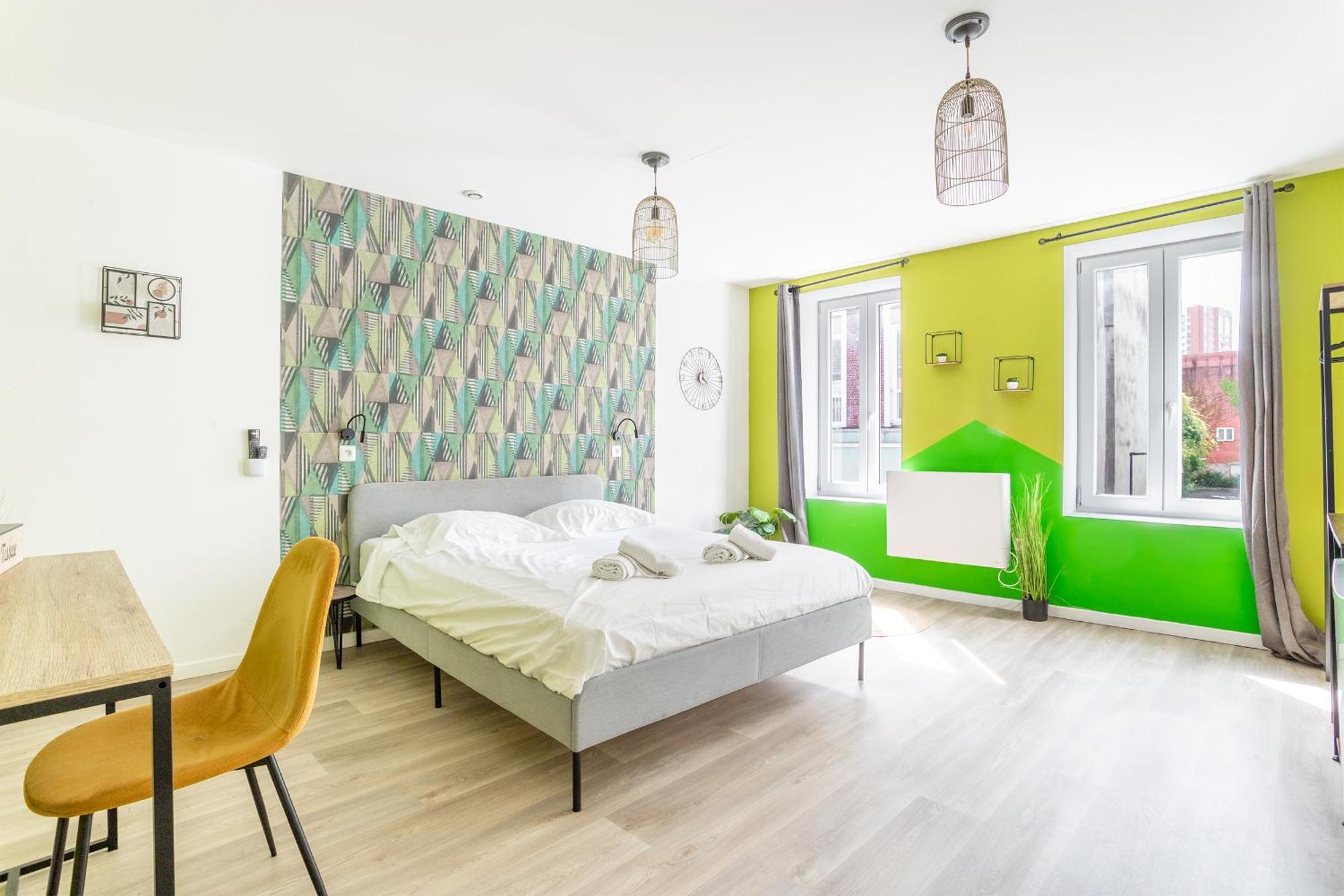 S&K Suite Grande Rue Roubaix - Chambre Spacieuse Et Sdb Privee - Netflix Et Cuisine מראה חיצוני תמונה