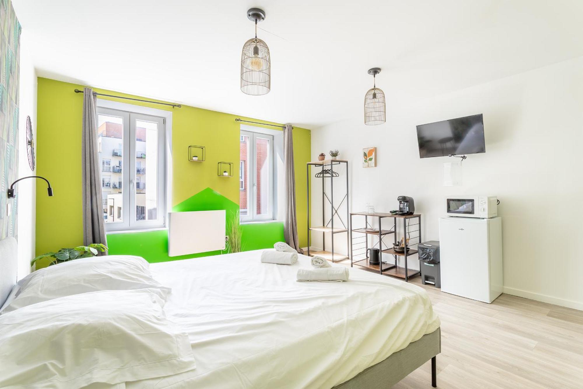 S&K Suite Grande Rue Roubaix - Chambre Spacieuse Et Sdb Privee - Netflix Et Cuisine מראה חיצוני תמונה